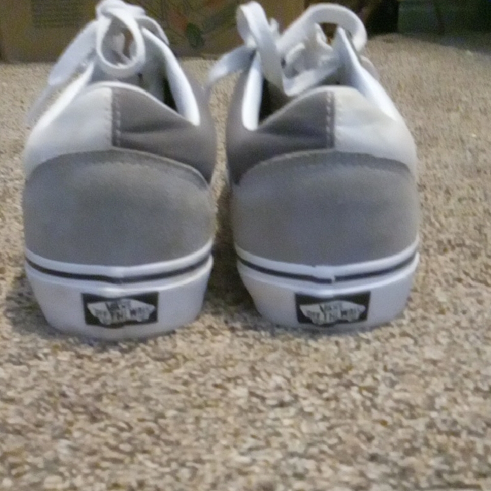 Vans Classic Gray and White Shoes